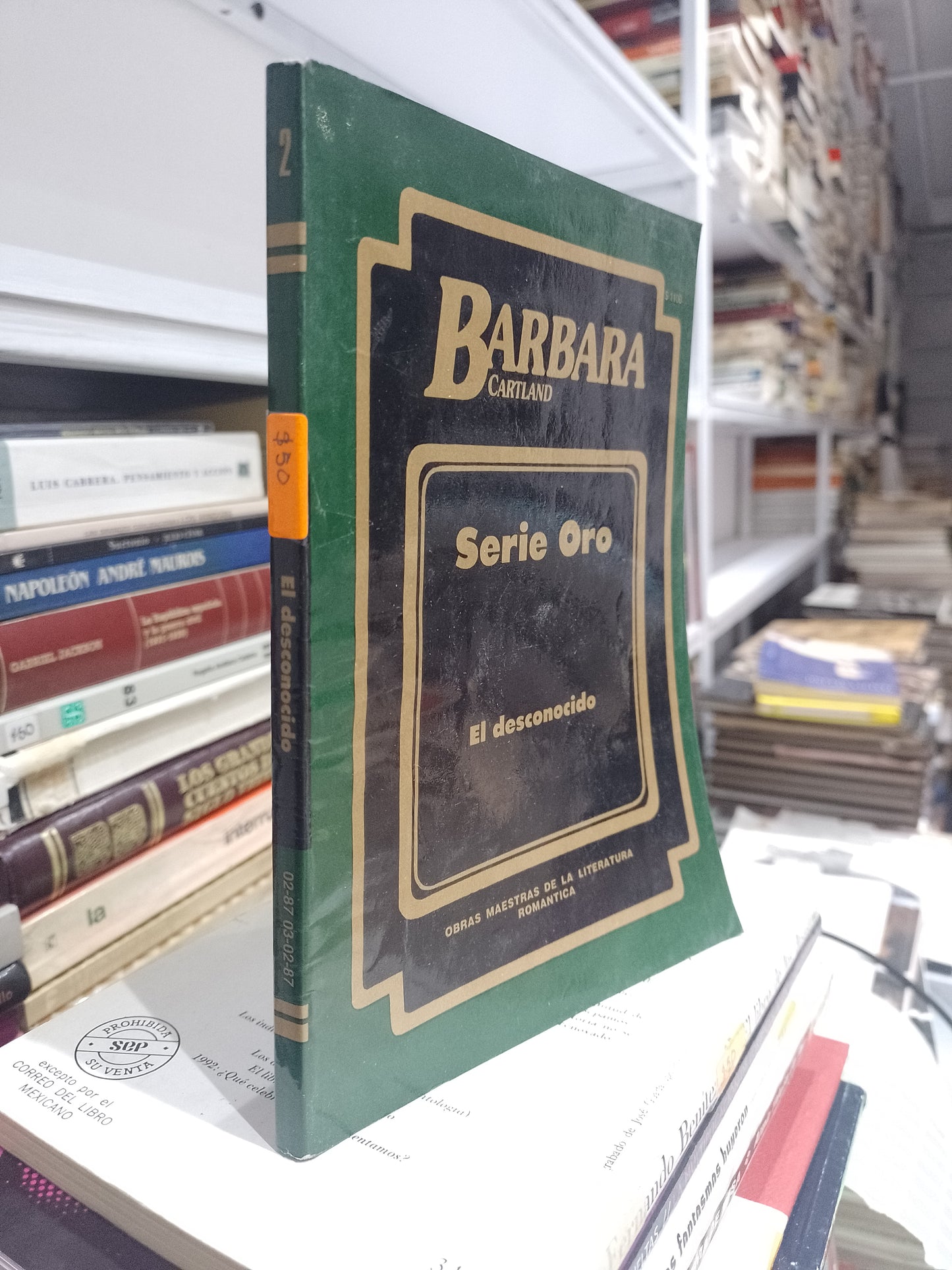 EL DESCONOCIDO POR BARBARA CARTLAND USADO NOVELA JUAREZ 515