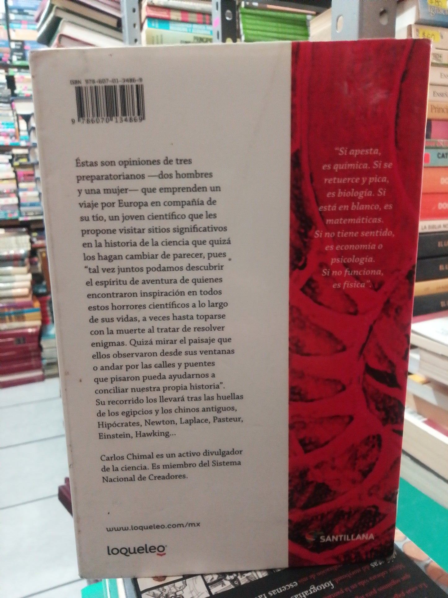 EL VIAJERO CIENTIFICO POR CARLOS CHIMAL USADO NOVELA JUAREZ