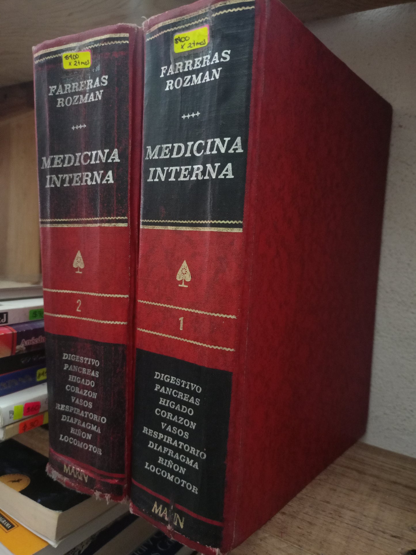 MEDICINA INTERNA I Y II POR FARRERAS ROZMAN USADO SALUD LITERARIO 305