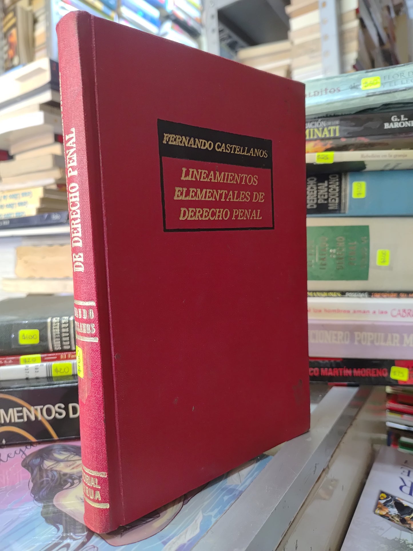 LINEAMIENTOS ELEMENTALES DE DERECHO PENAL POR FERNANDO CASTELLANOS USADO DERECHO JUAREZ 515