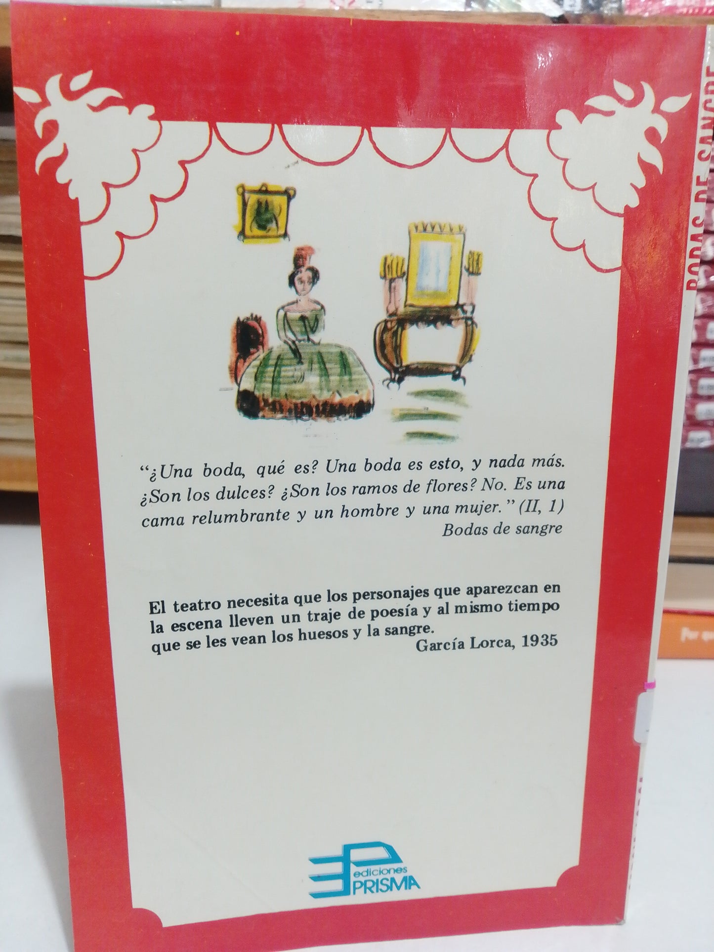 BODAS DE SANGRE POR FEDERICO GARCÍA LORCA USADO NOVELAS JUAREZ