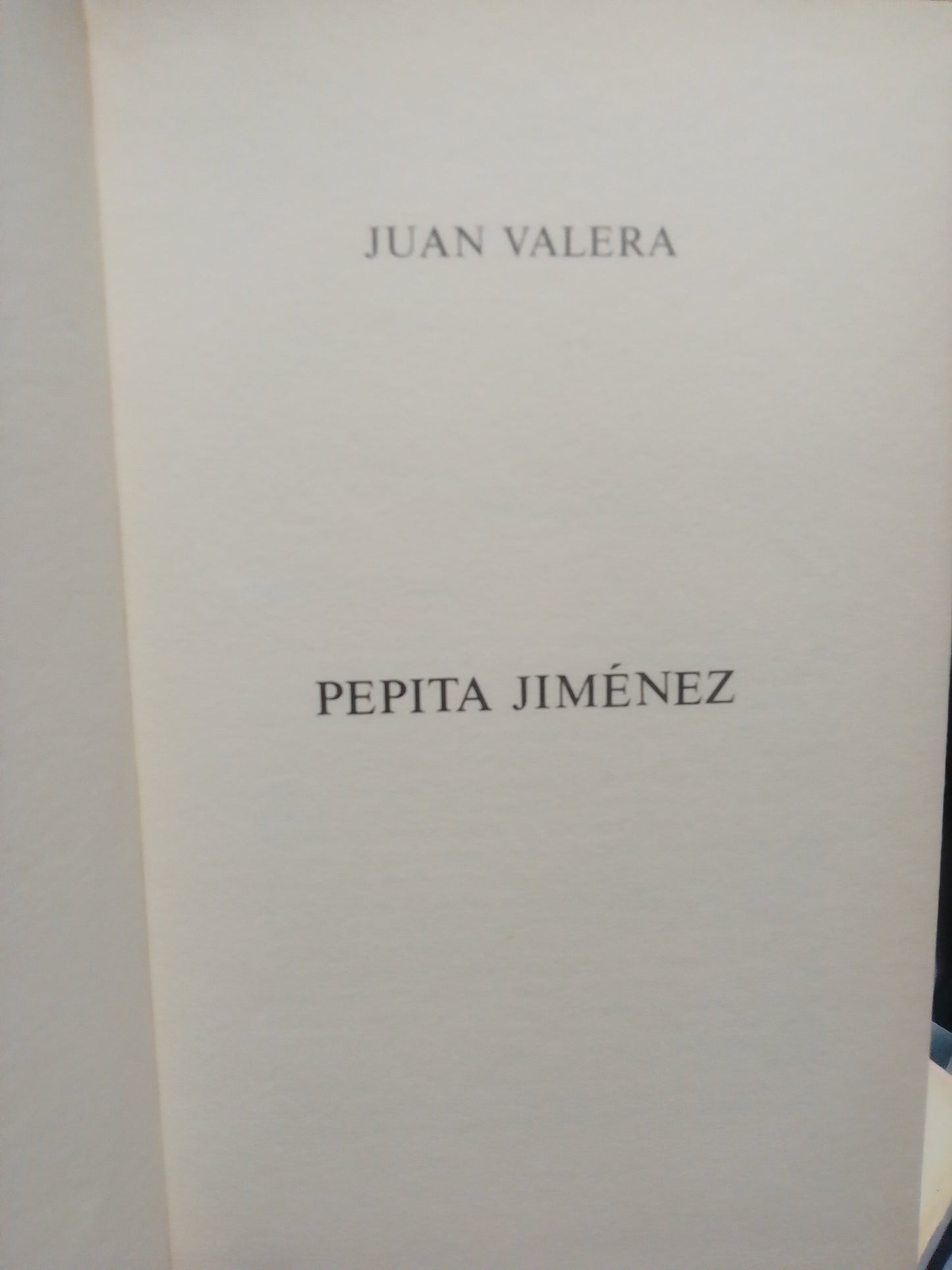 PEPITA JIMENEZ POR JUAN VALERA USADO NOVELA JUÁREZ
