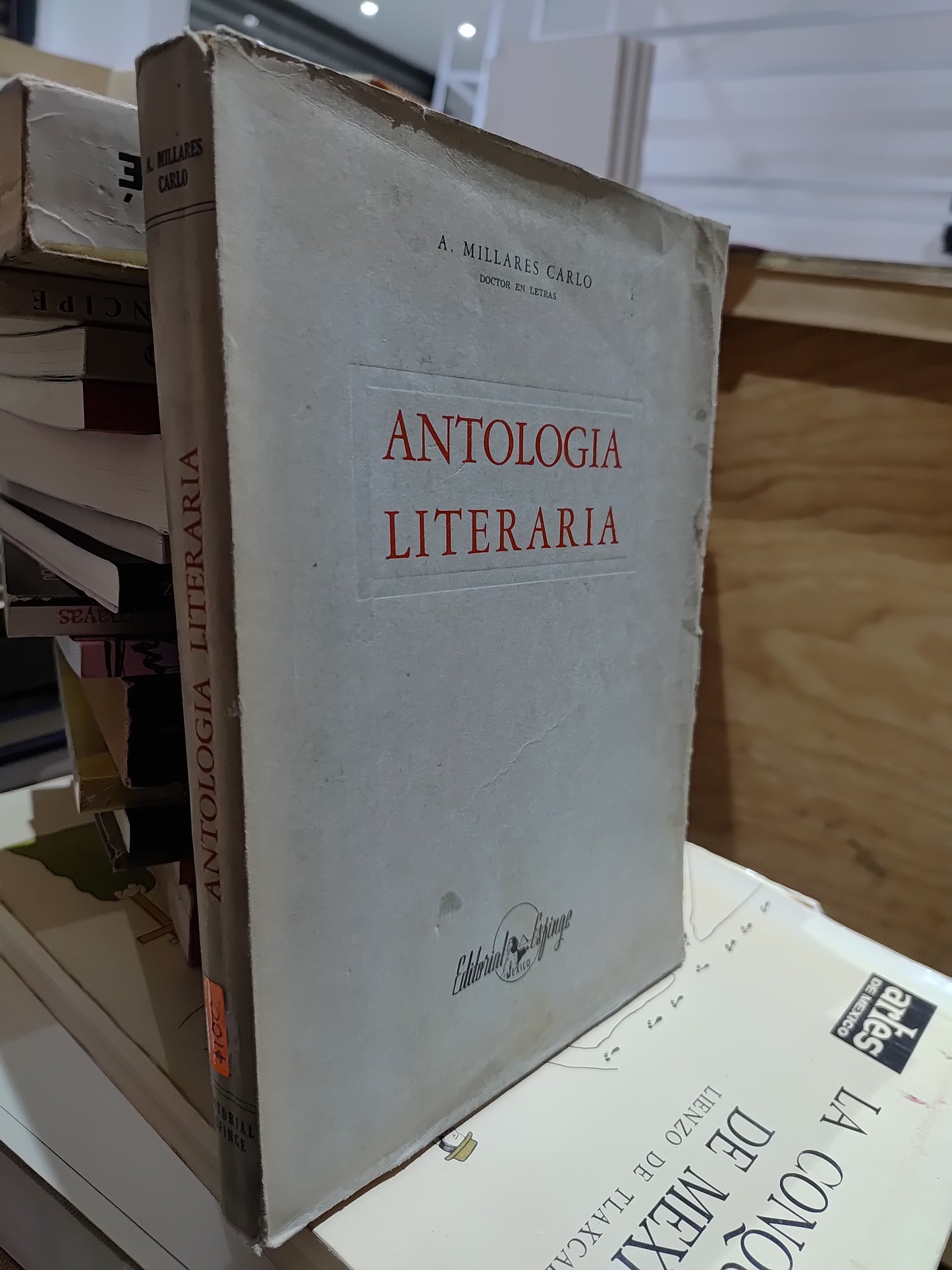 ANTOLOGIA LITERARIA POR A. MILLARES CARLO USADO NOVELAS JUAREZ 515
