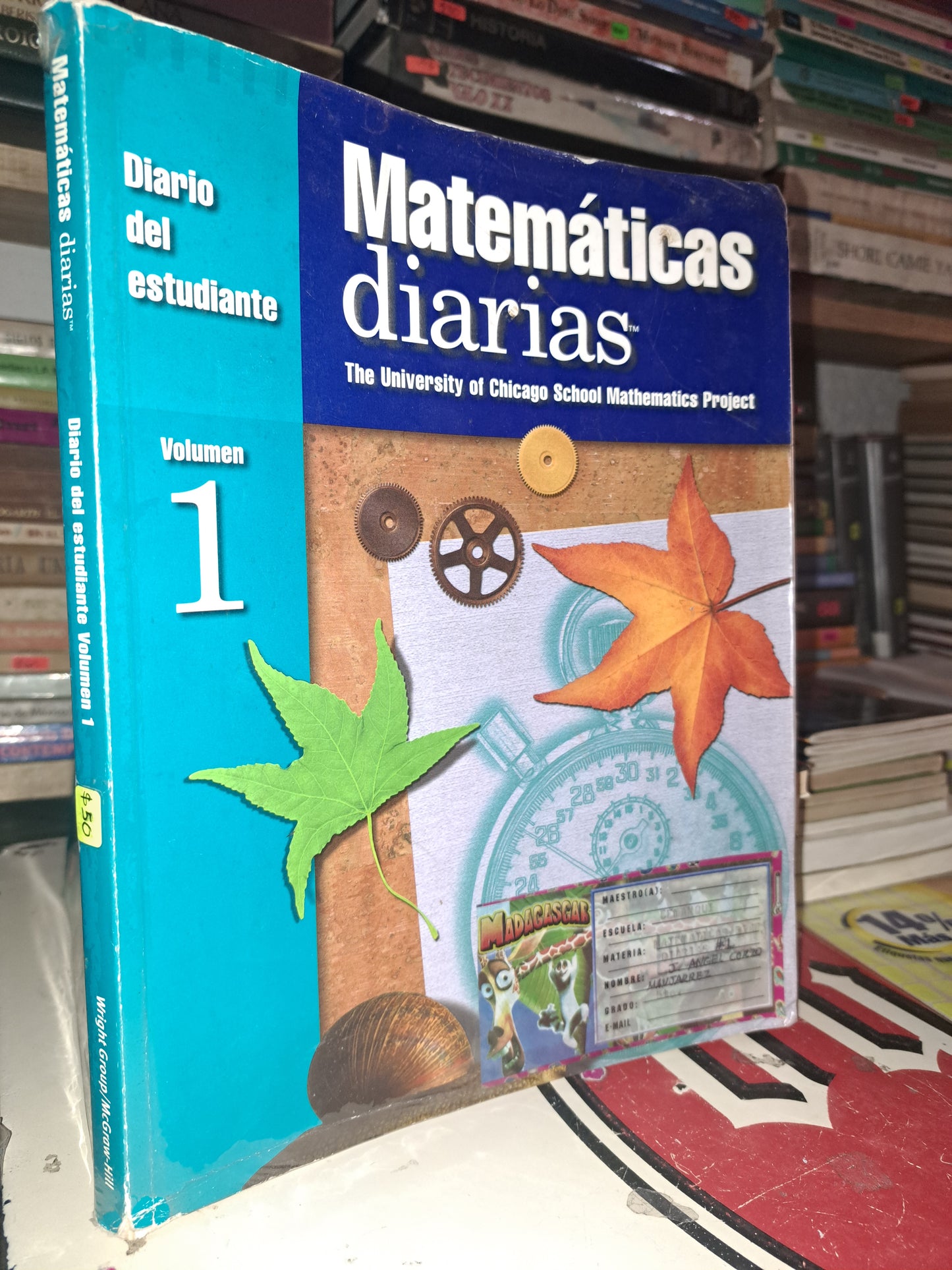 MATEMATICAS DIARIAS DIARIO DEL ESTUDIANTE VOLUMEN UNO USADO NO TEMÁTICAS LITERARIO 207