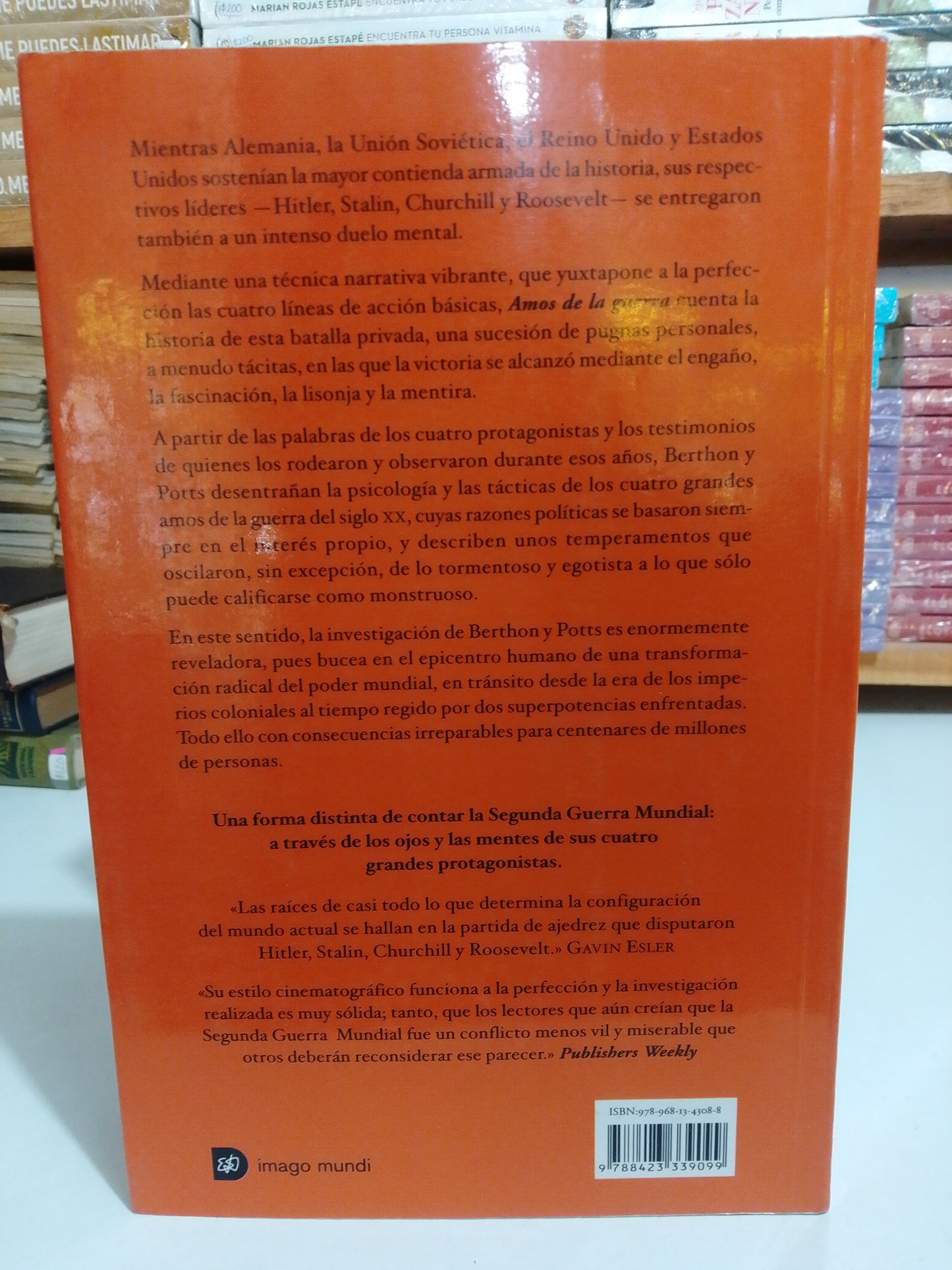 AMOS DE LA GUERRA POR SIMON BERTHON Y JOANNA POTTS USADO NOVELA JUAREZ