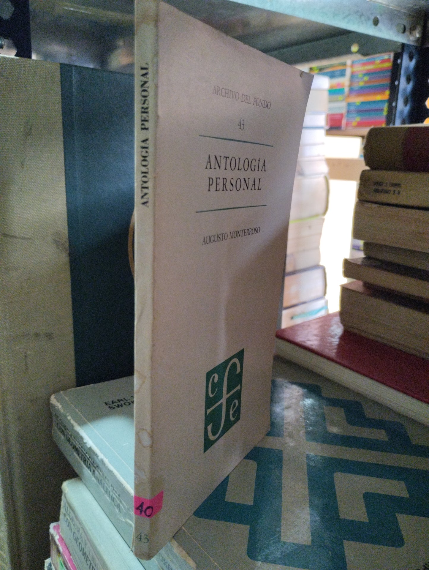 ANTOLOGIA PERSONAL POR AUGUSTO MONTERROSO USADO NOVELAS ALDAMA