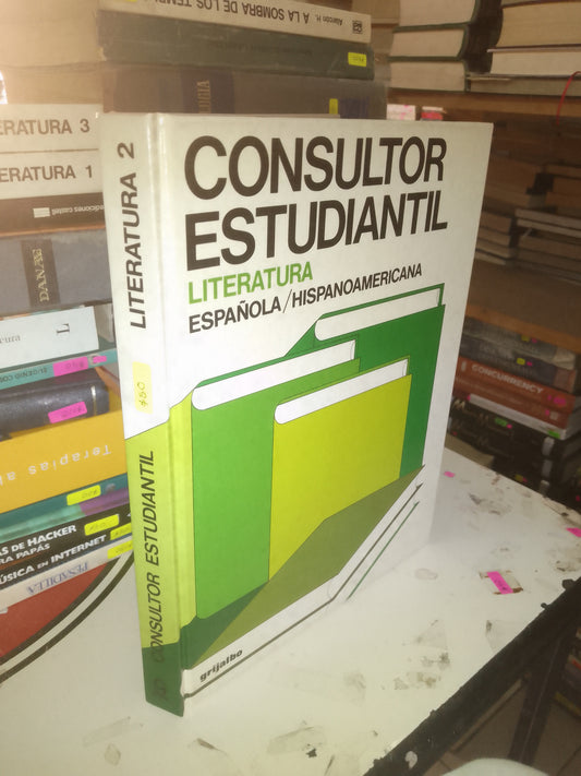 CONSULTOR ESTUDIANTIL LITERATURA 2: ESPAÑOLA/ HISPANOAMERICANA (VARIOS AUTORES) USADO NOVELA LITERARIO 207