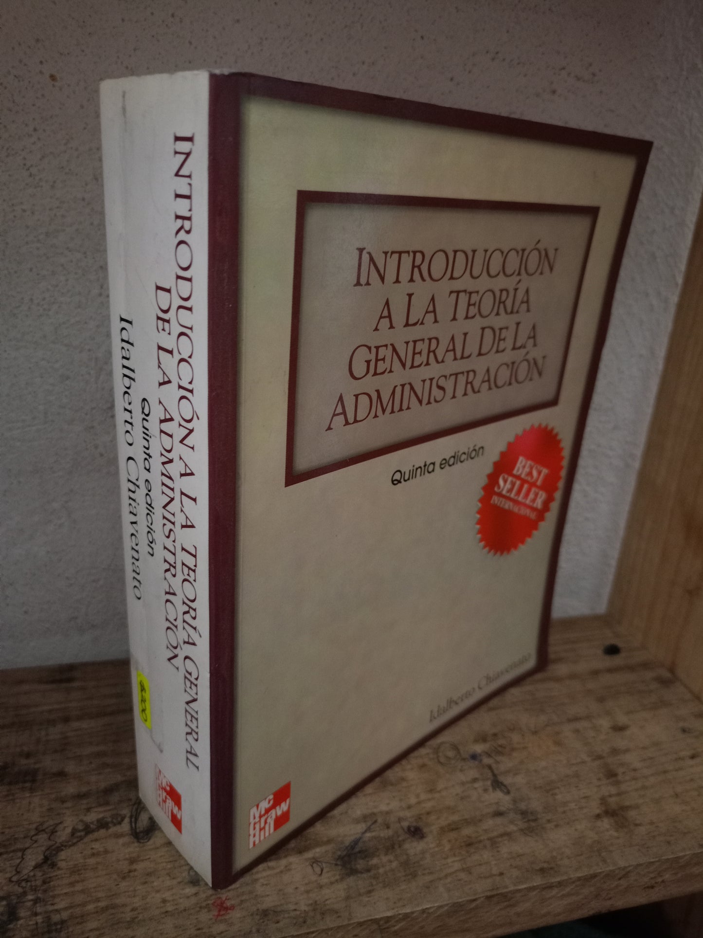 INTRODUCCIÓN A LA TEORÍA GENERAL DE LA ADMINISTRACIÓN POR IDALBERTO CHIAVENATO USADO ADMINISTRACIÓN LITERARIO 305