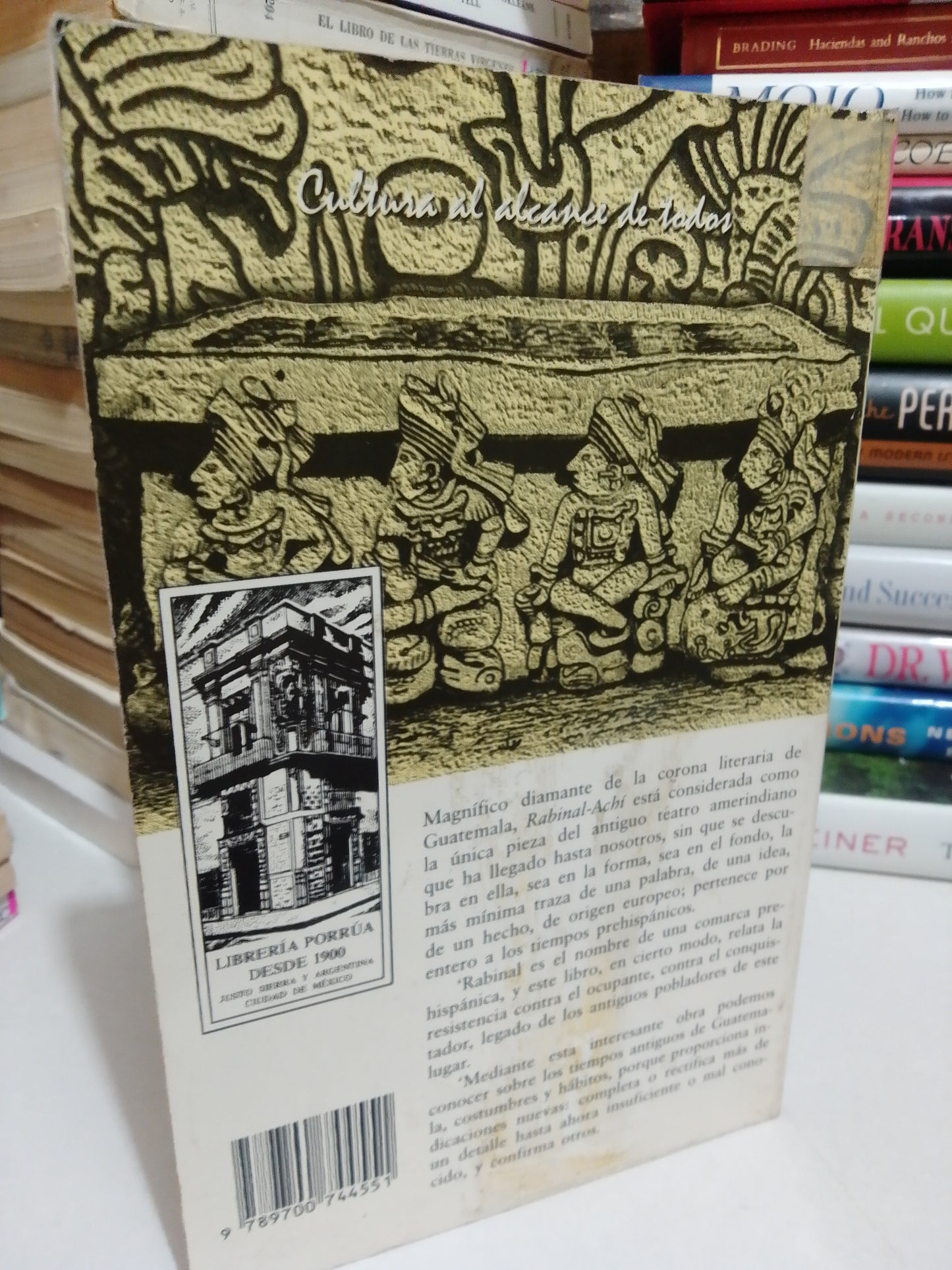 EL VARÓN DE RABINAL POR RABINAL ACHÍ USADO NOVELA JUÁREZ