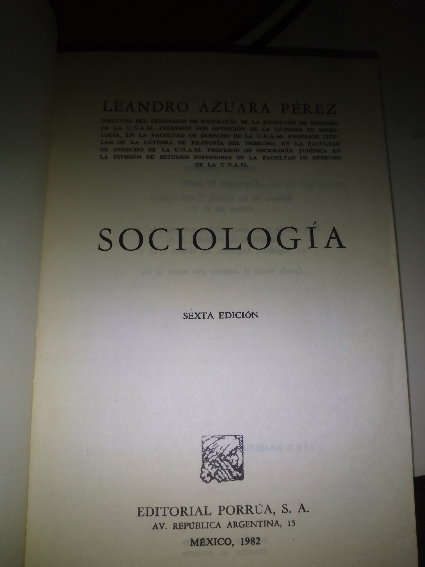 SOCIOLOGÍA POR LEANDRO AZUARA PÉREZ USADO SOCIOLOGÍA LITERARIO 207
