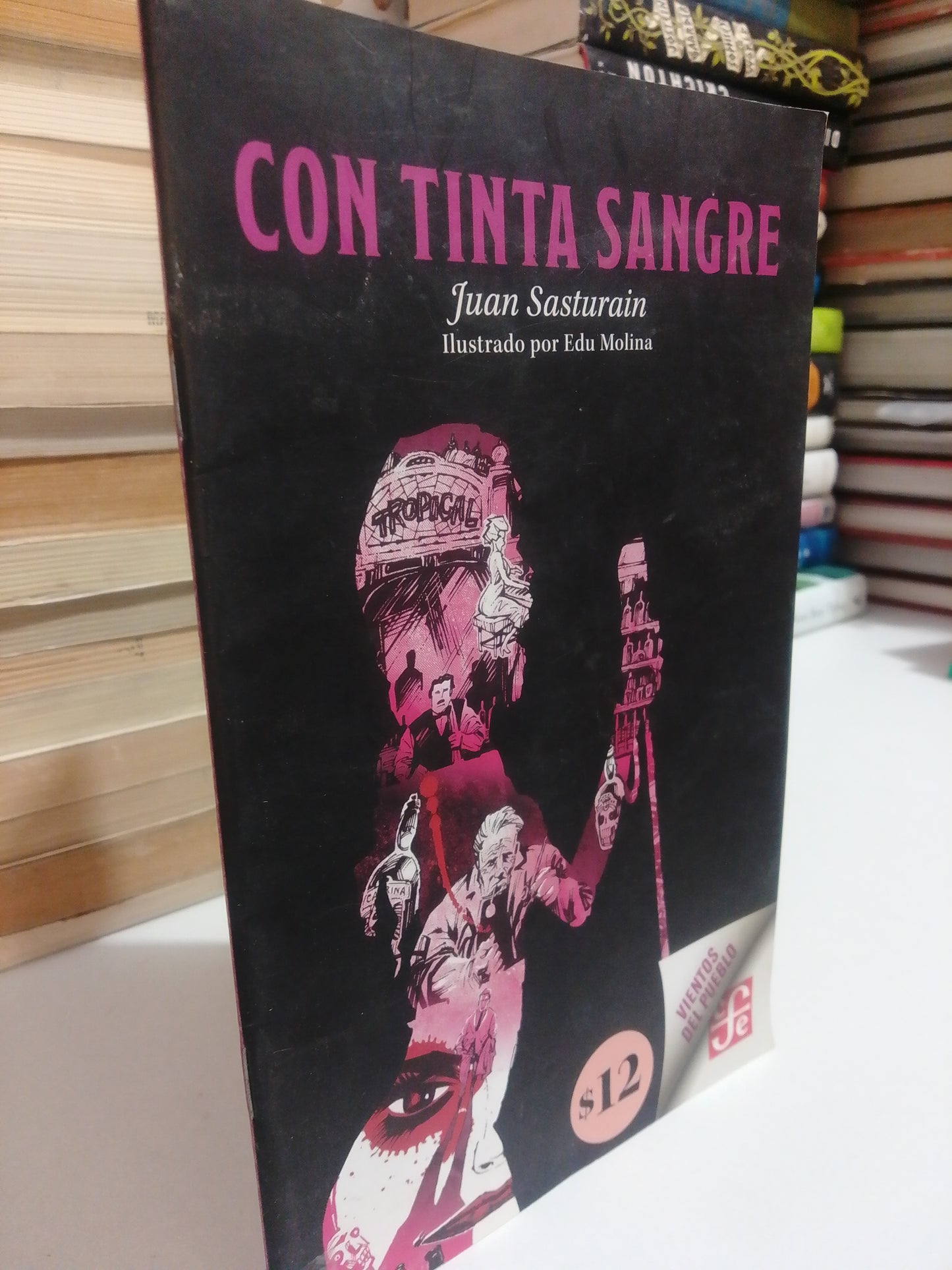 CON TINTAS SANGRE POR JUAN SASTURAIN USADO NOVELA JUÁREZ