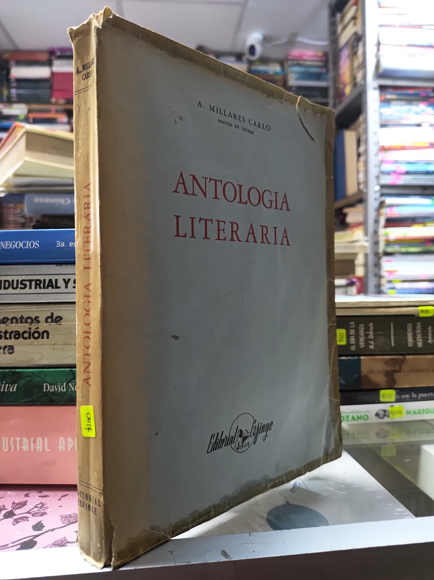 ANTOLOGIA LITERARIA POR A. MILLARES CARLO USADO NOVELAS JUAREZ 507