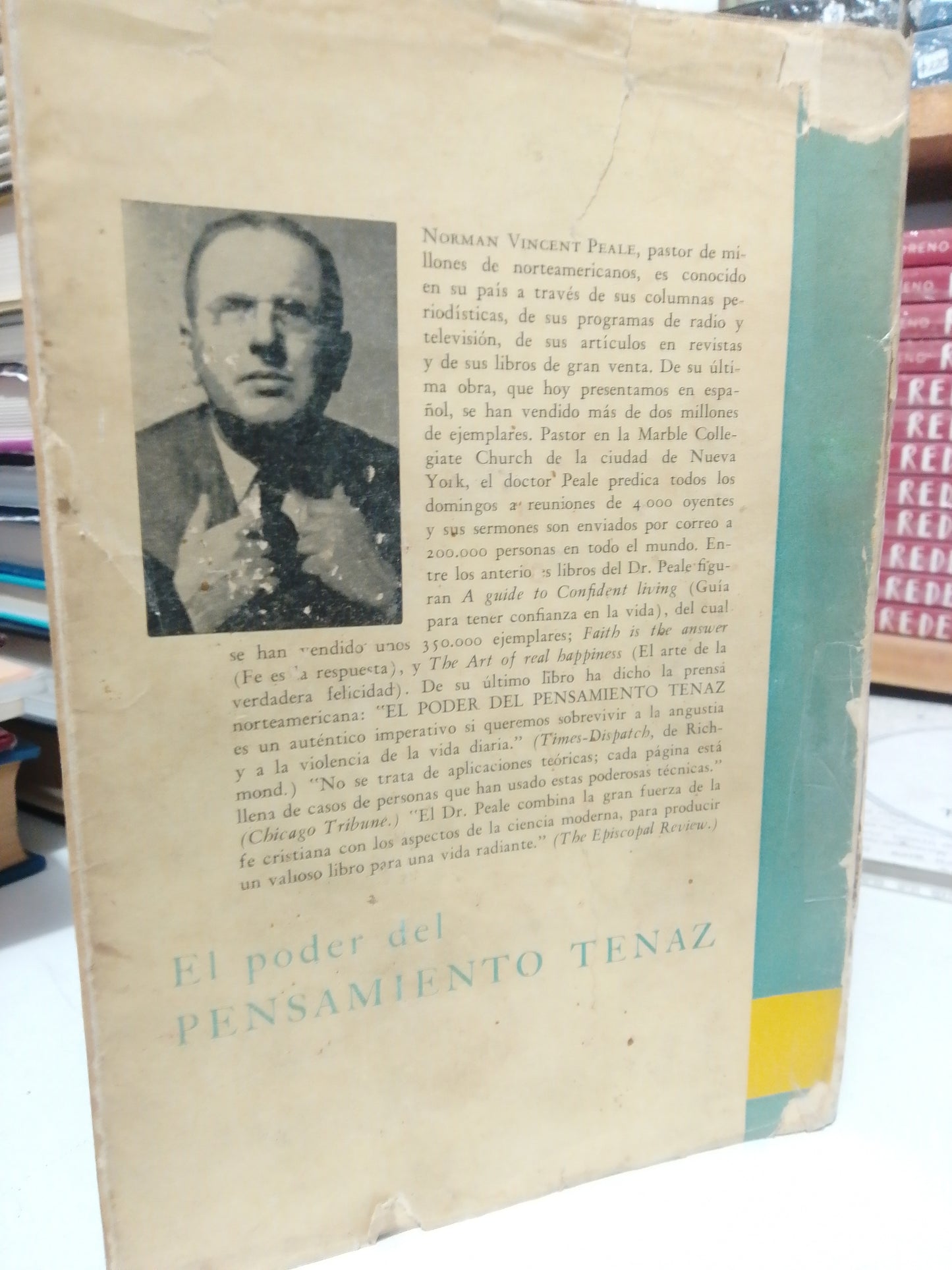 EL PODER DEL PENSAMIENTO TENAZ POR NORMAN PEAL USADO SUP.PERSONAL JUÁREZ