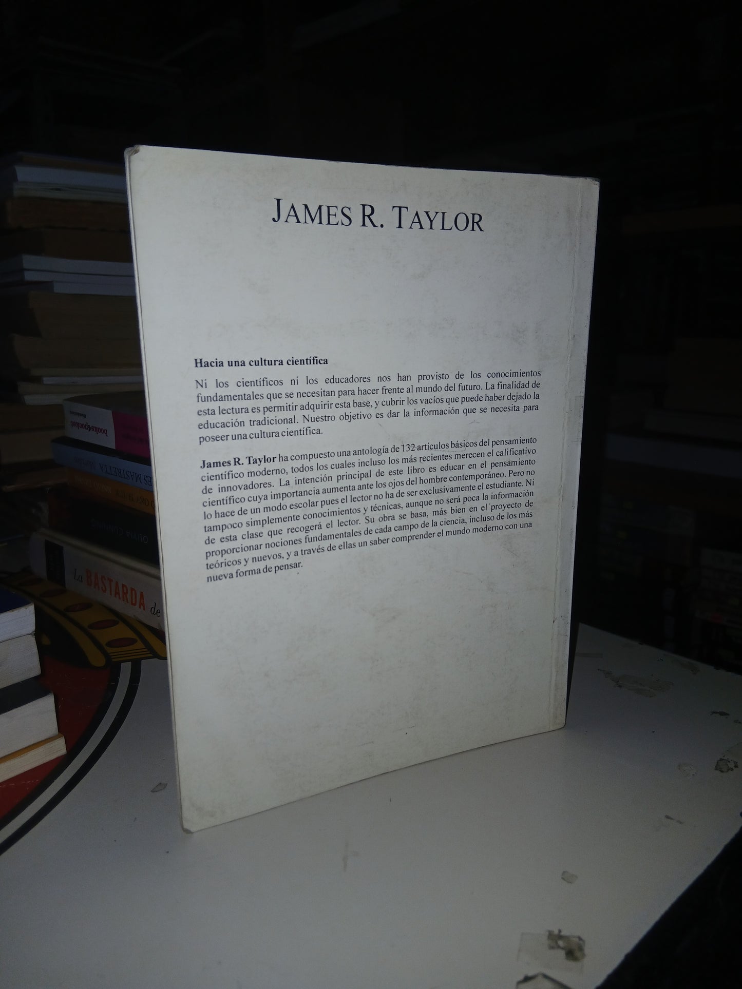 HACIA UNA CULTURA CIENTÍFICA POR JAMES R. TAYLOR USADO CIENCIA LITERARIO 207