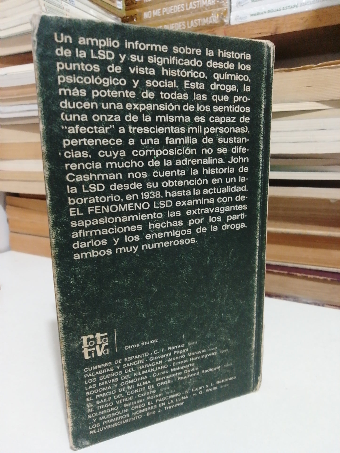 EL FENÓMENO LSD POR JOHN CASHMAN USADO NOVELA JUÁREZ