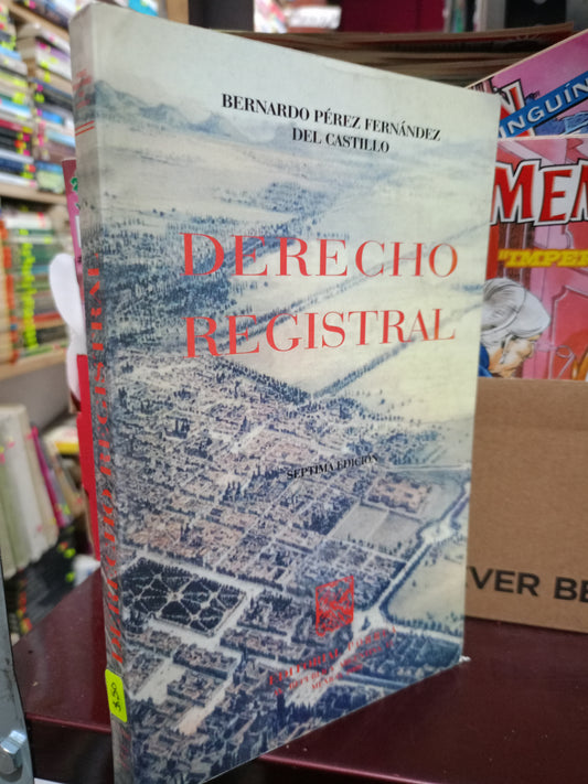 DERECHO REGISTRAL POR BERNARDO PEREZ FERNANDEZ DEL CASTILLO USADO DERECHO JUAREZ 515