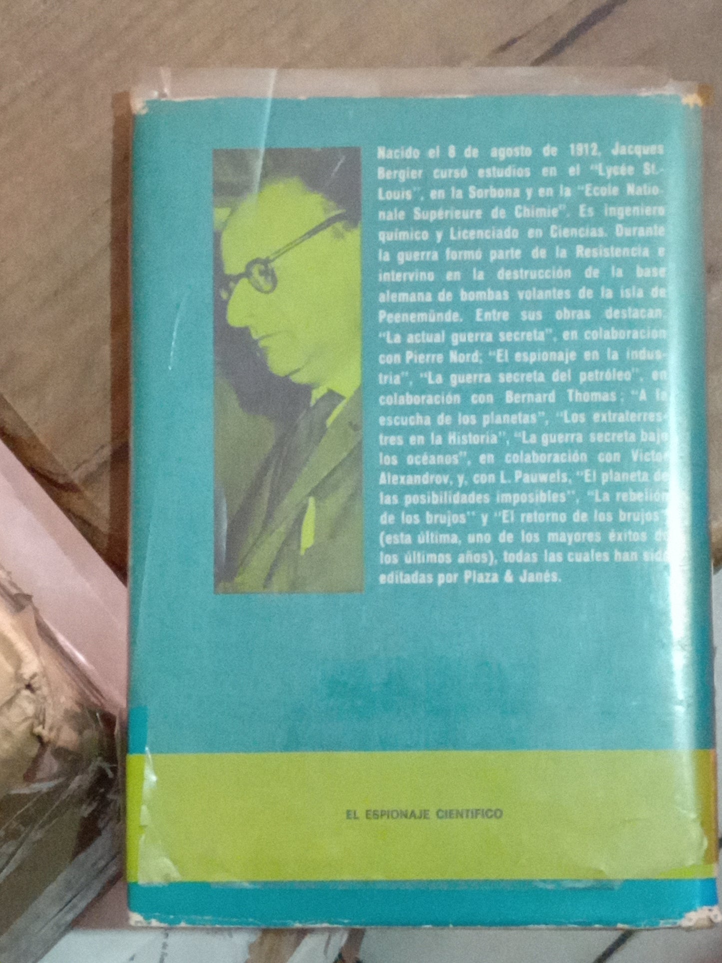 EL ESPIONAJE CIENTIFICO JACQUES BERGIER USADO NOVELA LITERARIO #305