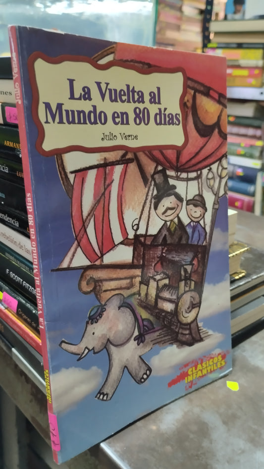 LA VUELTA AL MUNDO EN 80 DIAS POR JULIO VERNE LIBRO USADO INFANTIL ALDAMA
