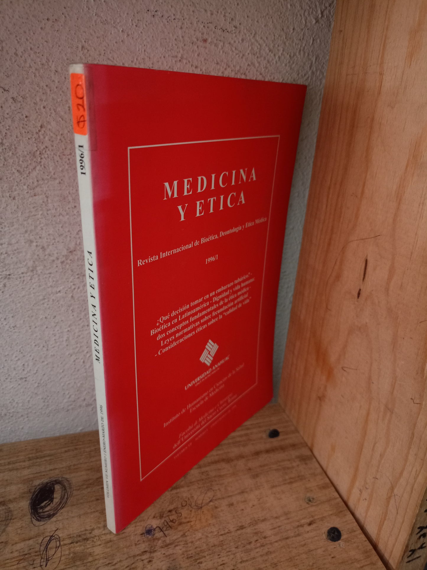 MEDICINA Y ÉTICA REVISTA INTERNACIONAL DE BIOÉTICA, DEONTOLOGÍA Y ÉTICA MÉDICA USADO DERECHO LITERARIO 305
