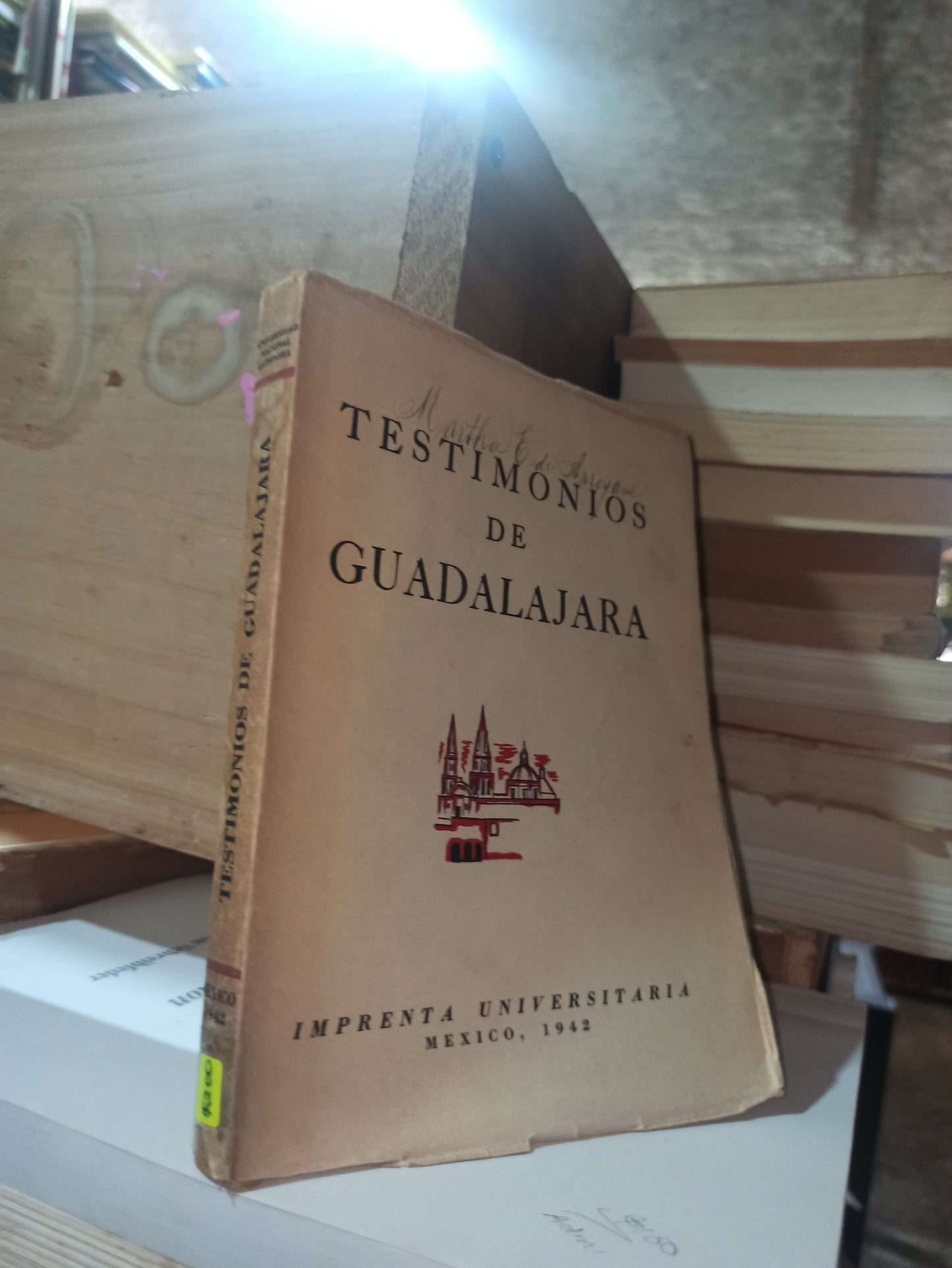 TESTIMONIOS DE GUADALAJARA POR JOSE CORNEJO FRANCO USADO ANTIGUOS ALDAMA