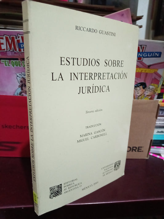 ESTUDIOS SOBRE LA INTERPRETACION JURIDICA POR RICCARDO AGUSTINI USADO DERECHO LITERARIO 305