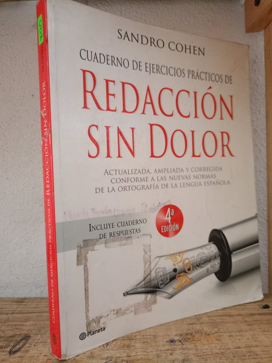 CUADERNO DE EJERCICIOS PRÁCTICOS DE REDACCIÓN SIN DOLOR SANDRO COHEN USADO EDUCACIÓN LITERARIO 305