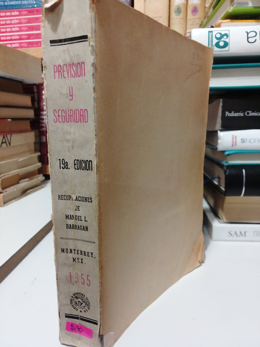 PREVISION Y SEGURIDAD POR MANUEL L.BARRAGAN USADO NOVELA JUAREZ