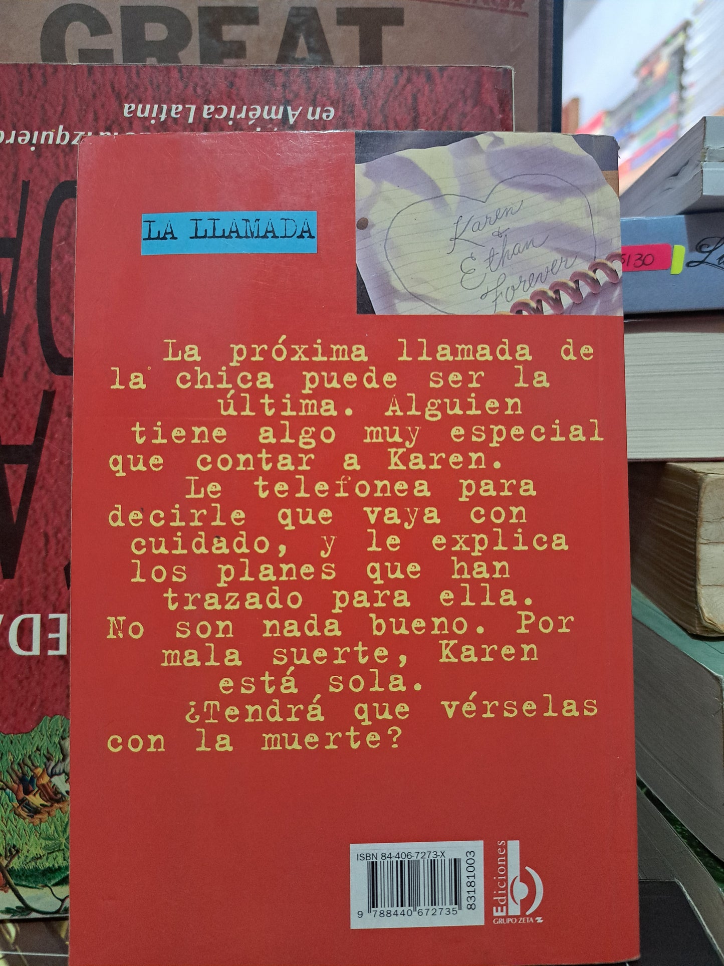 LA LLAMADA R.L.STINE USADO NOVELA LITERARIO 305