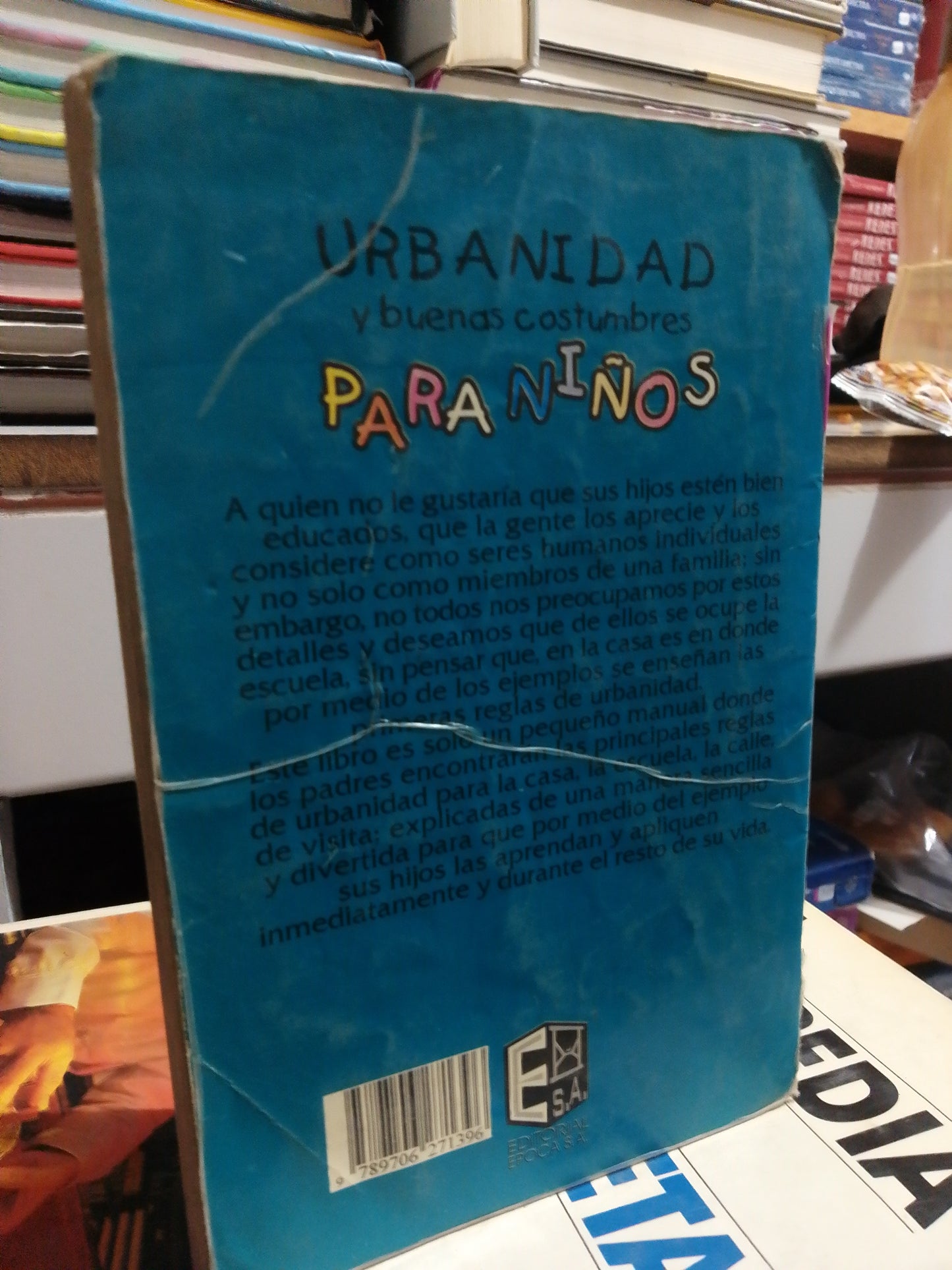 URBANIDADES Y BUENAS COSTUMBRES PARA NIÑOS POR J.CARLOS SERDAN USADO SUP.PERSONAL JUAREZ