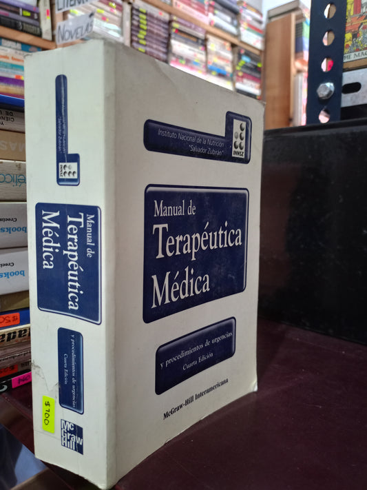 MANUAL DE TERAPEUTICA MEDICA CUARTA EDICIÓN USADO SALUD LITERARIO 305