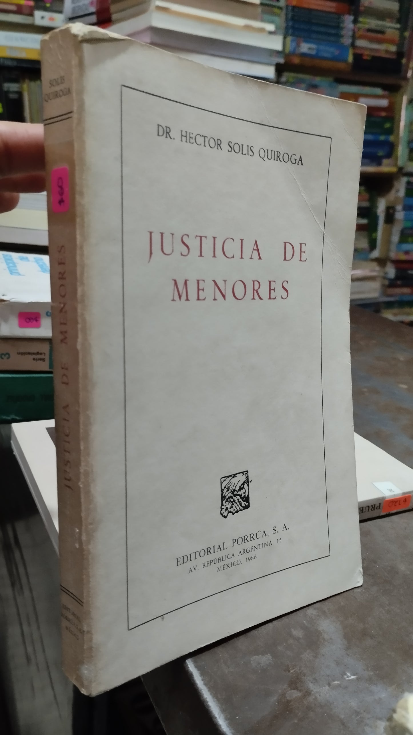JUSTICIA DE MENORES POR HECTOR SOLIS QUIROGA LIBRO USADO DERECHO ALDAMA