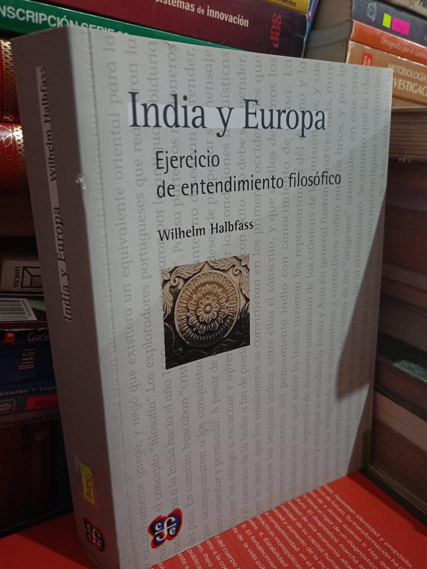 INDIA Y EUROPA POR WILHELM HALBFASS USADO SOCIO LITERARIO 305