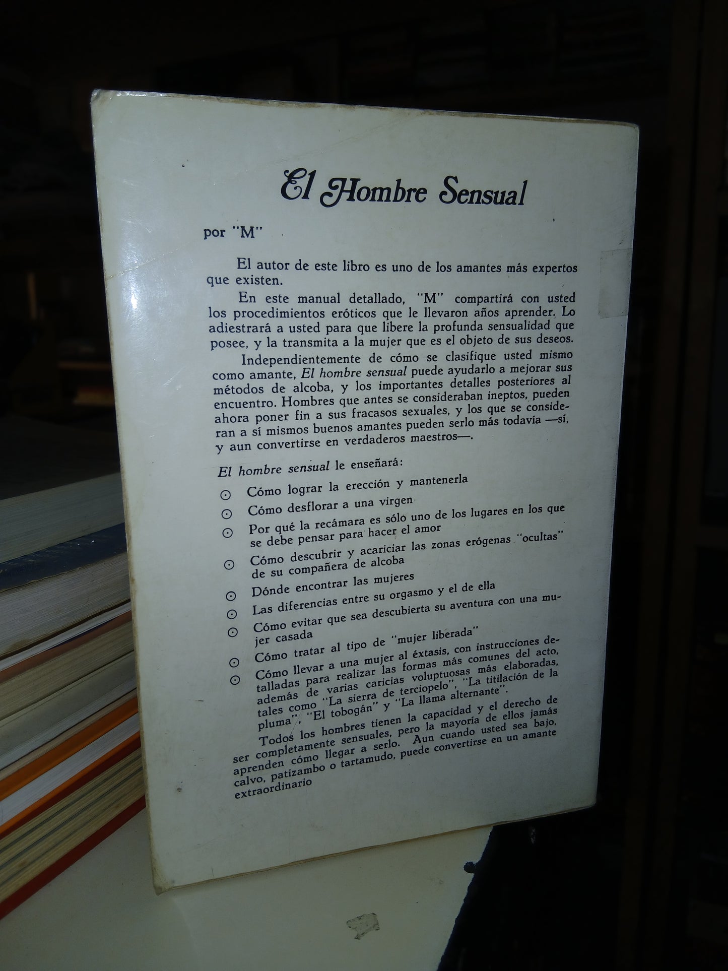 EL HOMBRE SENSUAL POR "M" USADO SUPERACIÓN PERSONAL LITERARIO 207