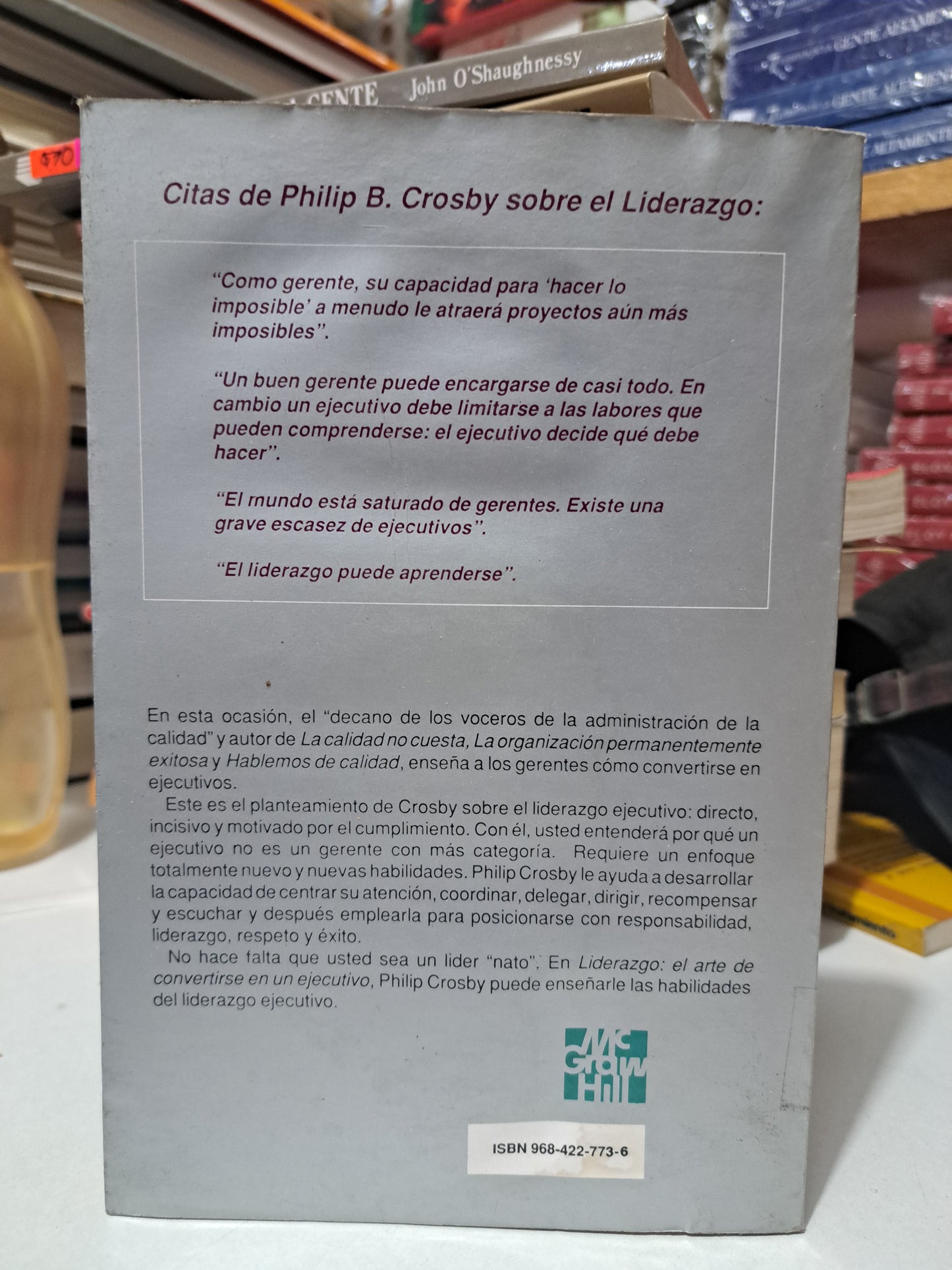 LIDERAZGO PHILIP B. CROSBY USADO SUP. PERSONAL JUÁREZ