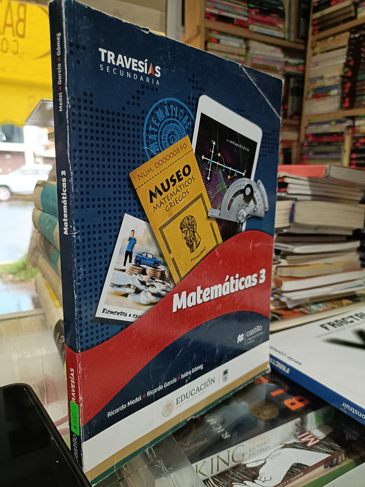 MATEMATICAS 3 POR RICARDO MEDEL RICARDO GARCIA Y ISIDRO GOMEZ USADO MATEMÁTICAS JUÁREZ 507